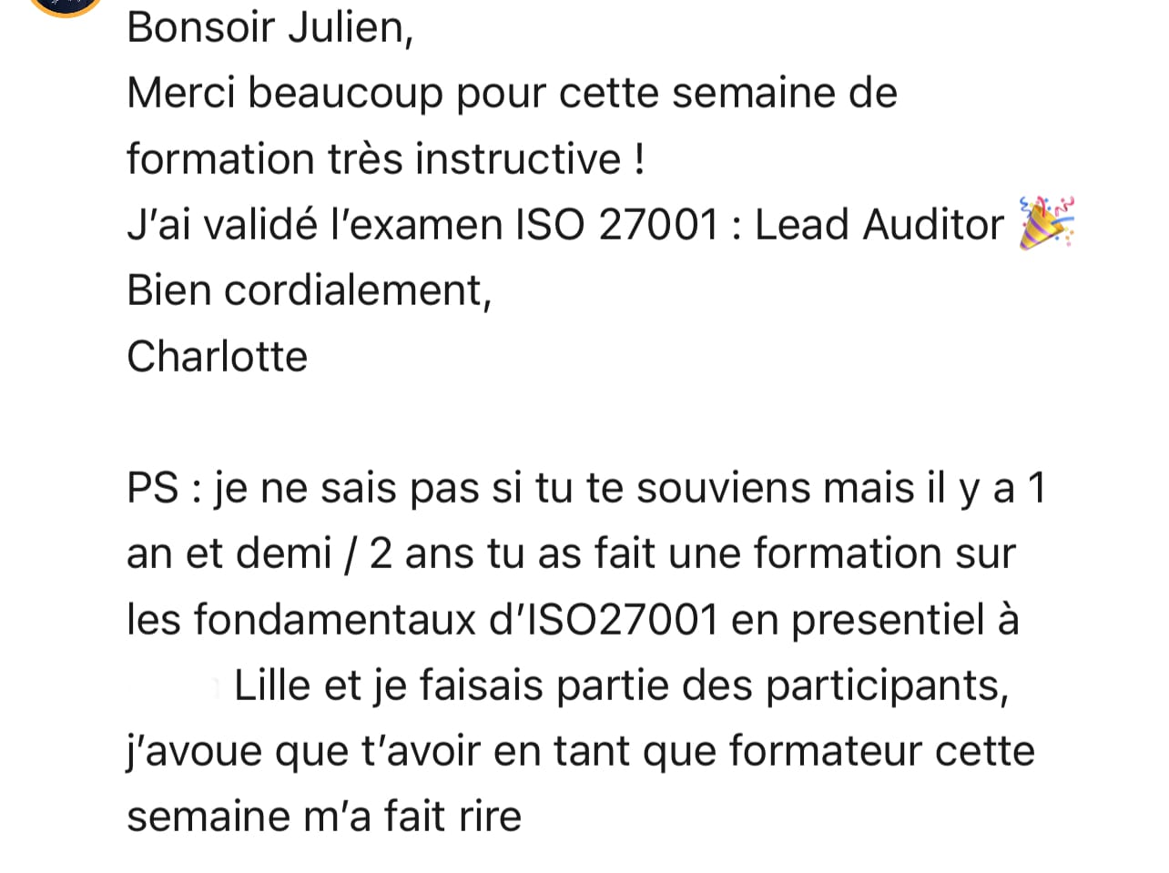 Chef de projet Cybersécurité